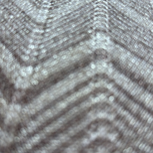 Like New Express Women’s Dress Bodycon Lightweight knit Tan Cream & silver XS - Picture 9 of 14